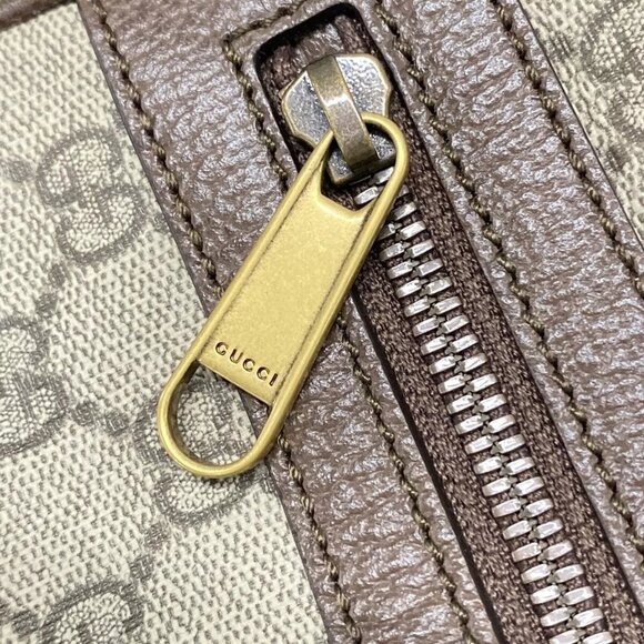 100% Auth GUCCI Ophidia GG Small Messenger Bag 547926 Gray Beige DarkBrownMulti - Picture 9 of 14